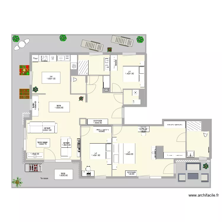 Alth&eacute;a lot 21 Attique 3ch. Plan de 