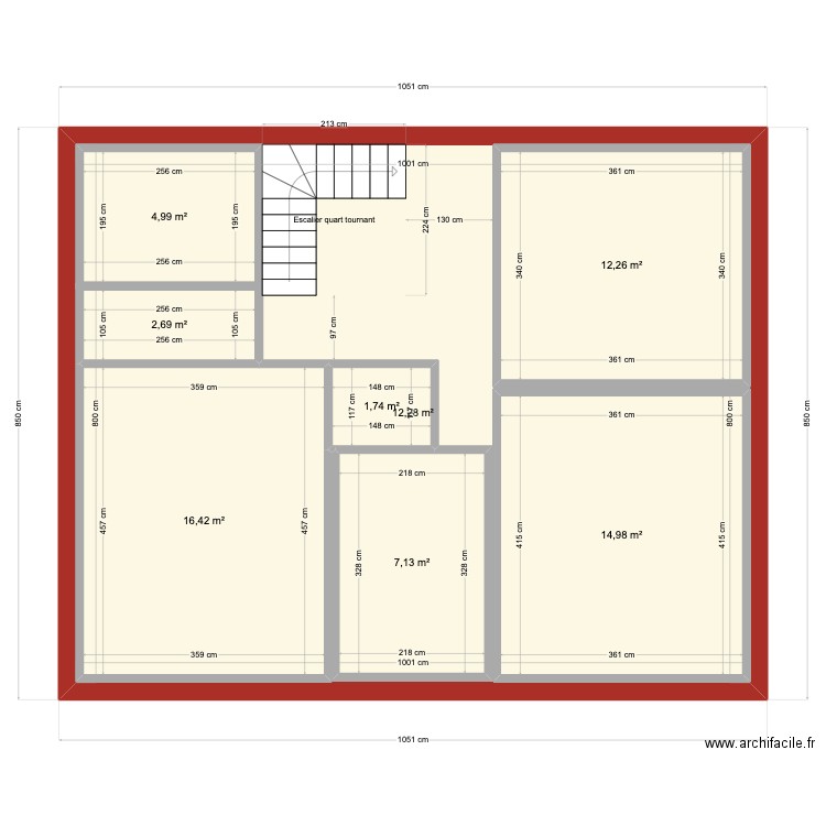 loft haut. Plan de 0 pièce et 0 m2