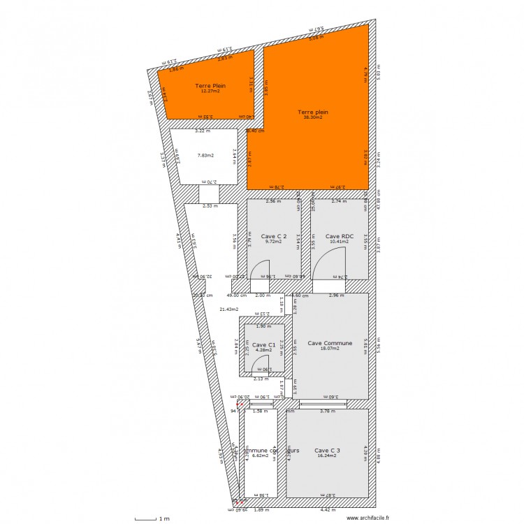 Consolation SOUS-SOLS. Plan de 0 pièce et 0 m2