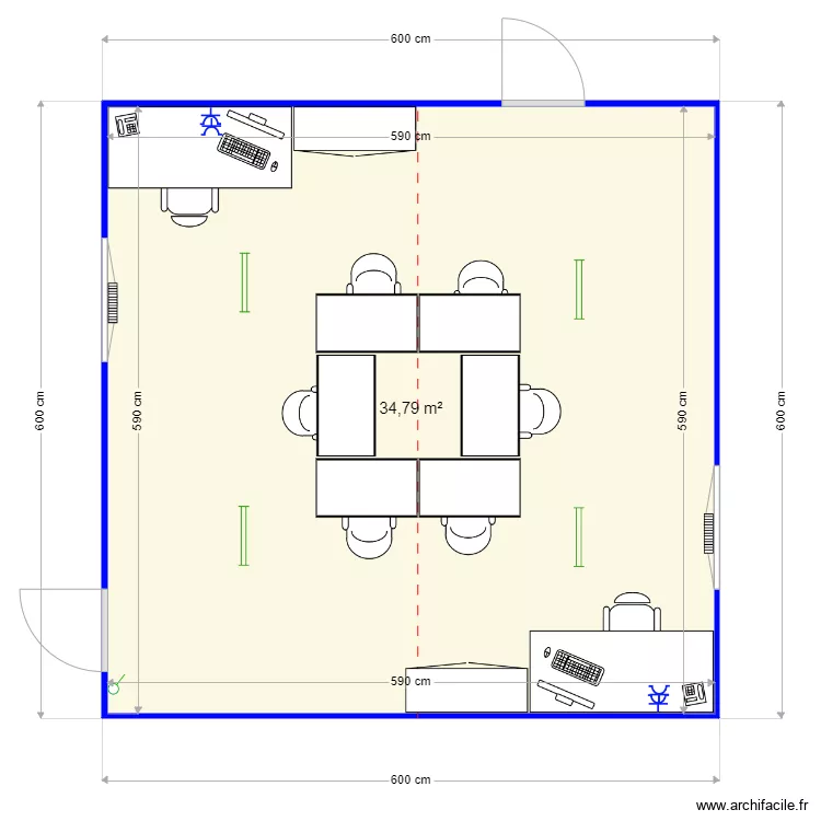 Technord 60x24. Plan de 