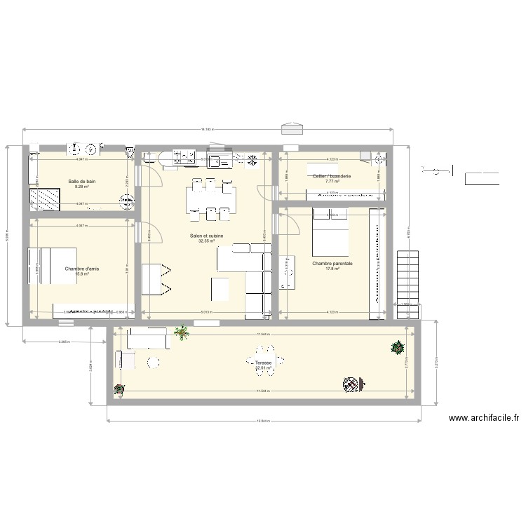 MAISON LASCOURS 1. Plan de 0 pièce et 0 m2