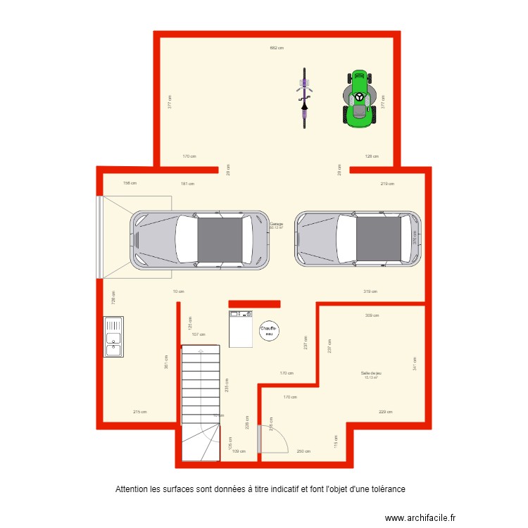 BI 2593 sous sol côté. Plan de 0 pièce et 0 m2