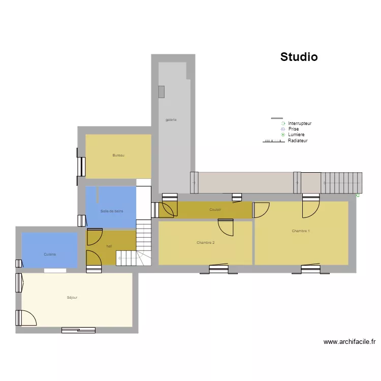 La  plaine   Appartement - Travaux V1. Plan de 