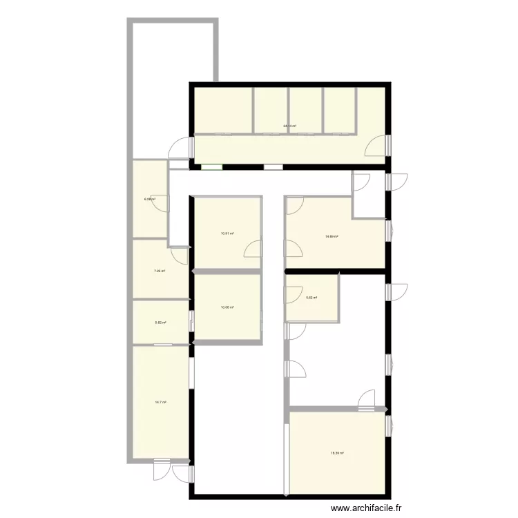 Cuisine ND du refuge. Plan de 