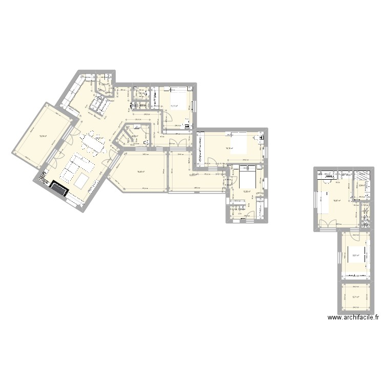 maison  4. Plan de 17 pièces et 182 m2