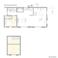 plan maison en longueur &agrave; &eacute;tage