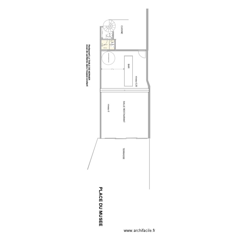 sanit actuel. Plan de 0 pièce et 0 m2