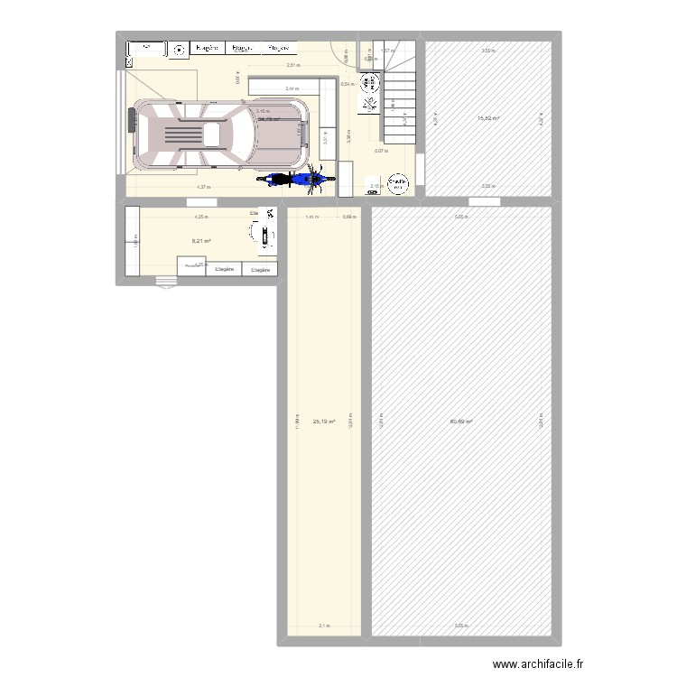 sous sol . Plan de 0 pièce et 0 m2