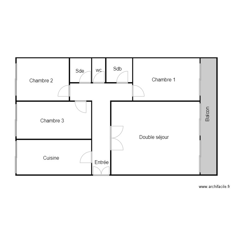 BENHAMOU X. Plan de 10 pièces et 89 m2