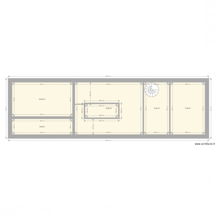 dent creuse 20x6 lanterneau 3niveaux. Plan de 0 pièce et 0 m2