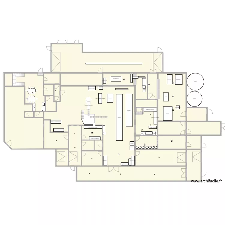 agrandissement rdc2. Plan de 