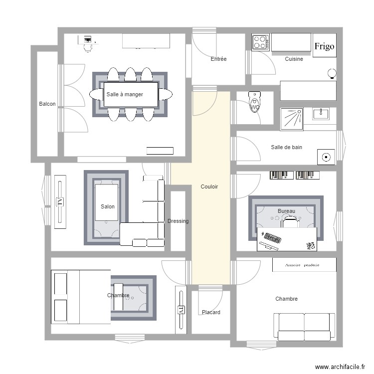 Plan appartement. Plan de 0 pièce et 0 m2