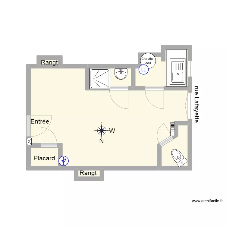 223 Lafayette. Plan de 