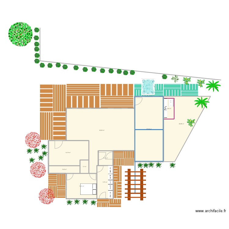 maison principale. Plan de 10 pièces et 140 m2