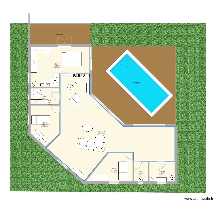 Plan maison f3 MSL2. Plan de 0 pièce et 0 m2
