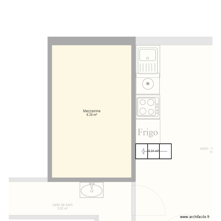 189 breteuil studio. Plan de 0 pièce et 0 m2