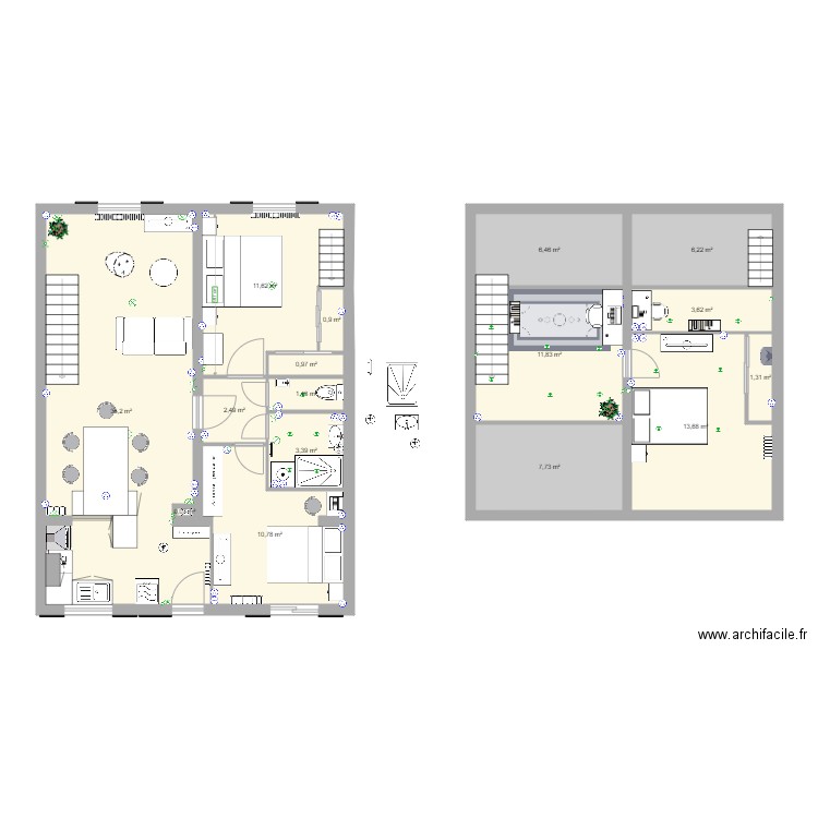 maison francis v11. Plan de 16 pièces et 118 m2