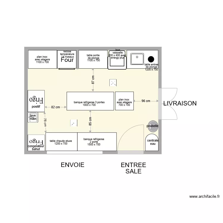 salle habere. Plan de 