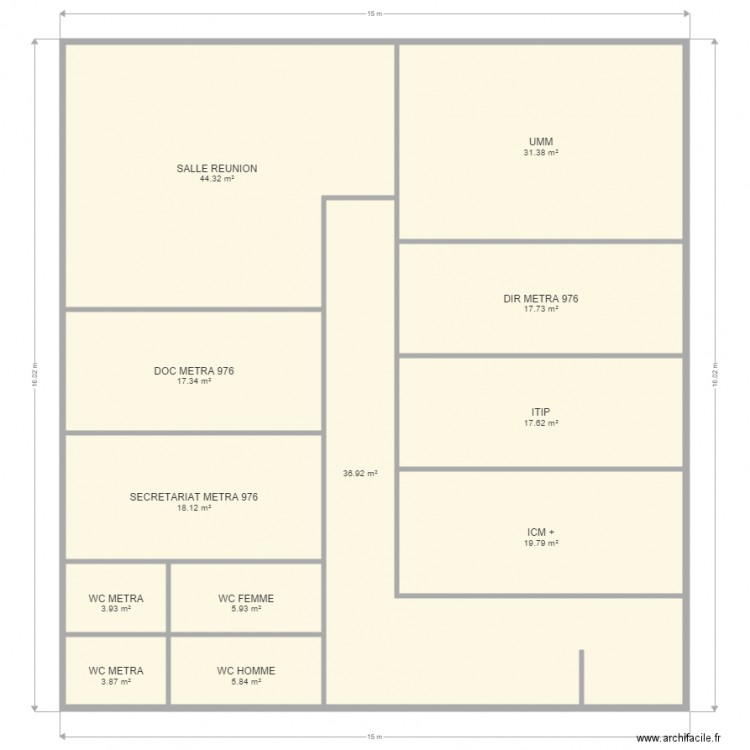 PROJET UMM. Plan de 0 pièce et 0 m2