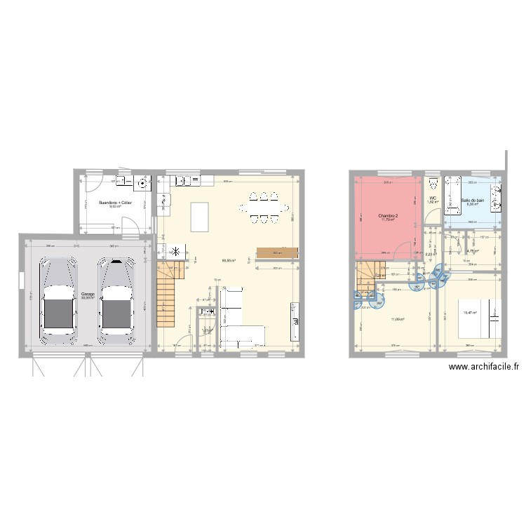 simple22. Plan de 12 pièces et 143 m2