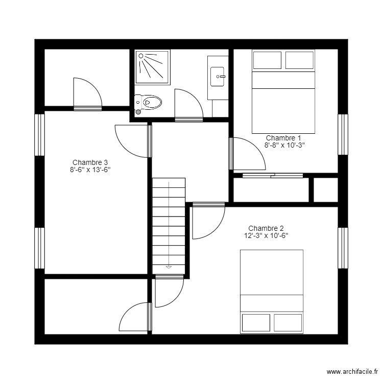 Naud étage 1. Plan de 0 pièce et 0 m2