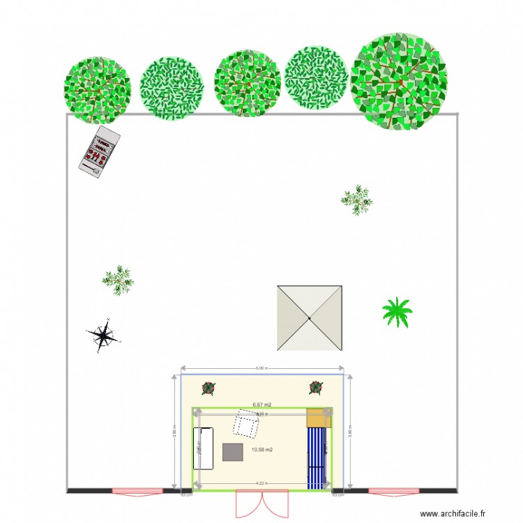 Abri de terasse. Plan de 0 pièce et 0 m2