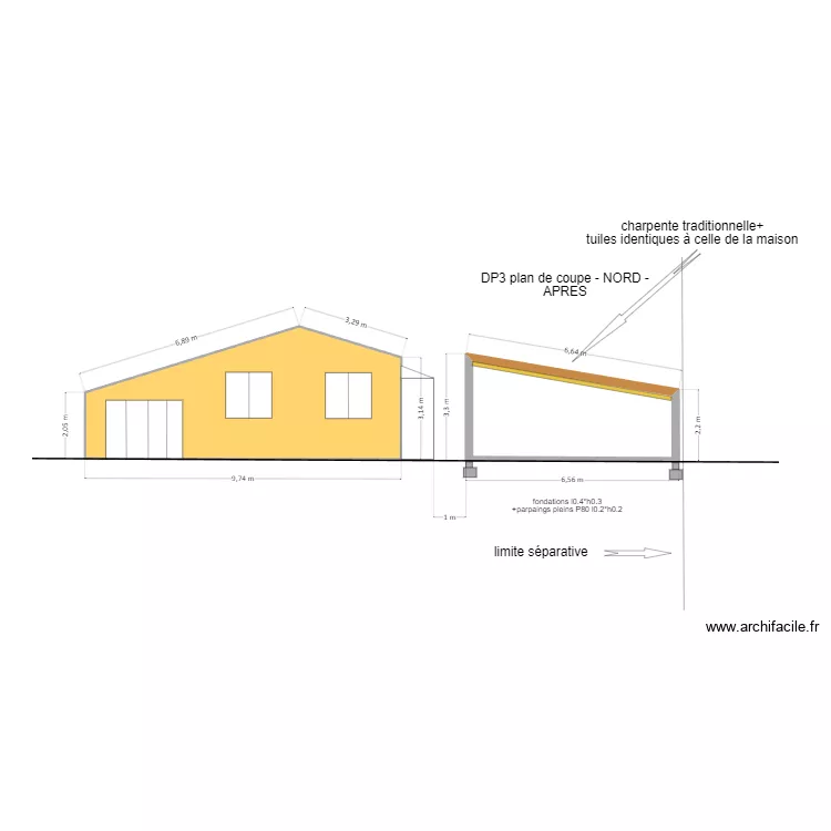 DP3 NORD APRES. Plan de 
