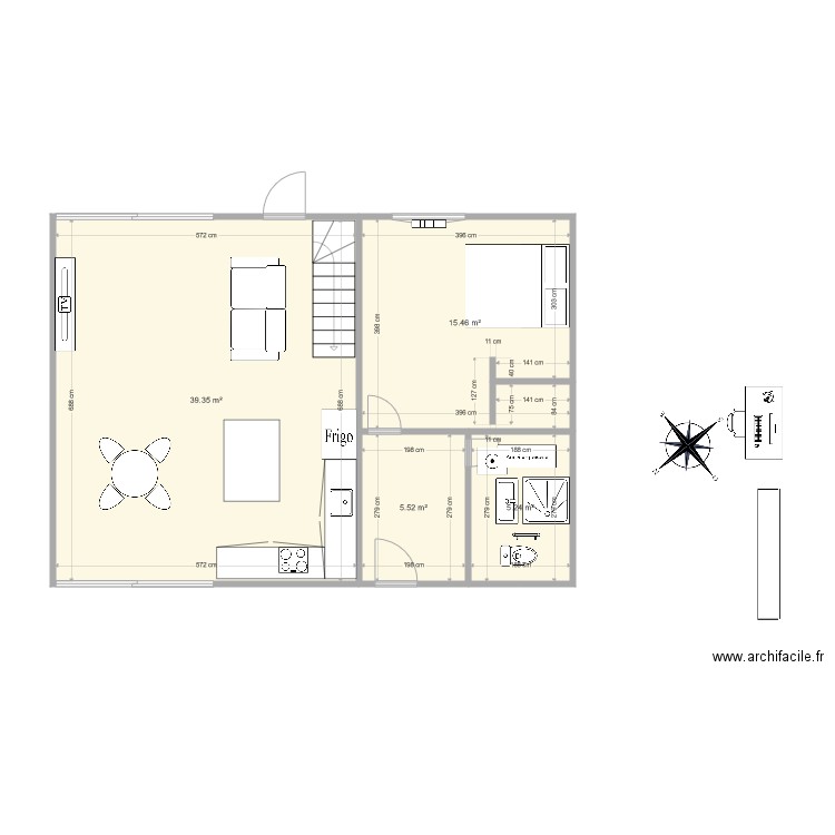 los masos caro 70 m2. Plan de 0 pièce et 0 m2