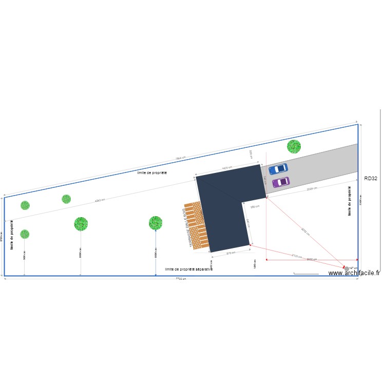 plan de masse maubert fontaine évacuation puit. Plan de 0 pièce et 0 m2