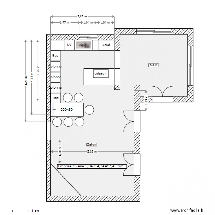 Cuisine Severine C11. Plan de 0 pièce et 0 m2