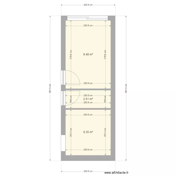 Agon chambre cuisine souhaitable. Plan de 