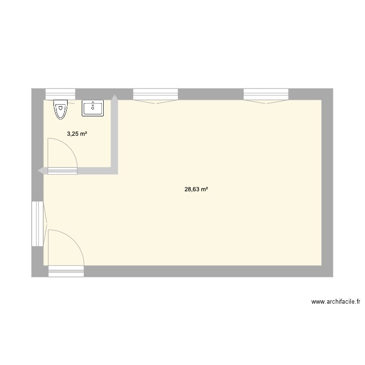 studiot . Plan de 0 pièce et 0 m2