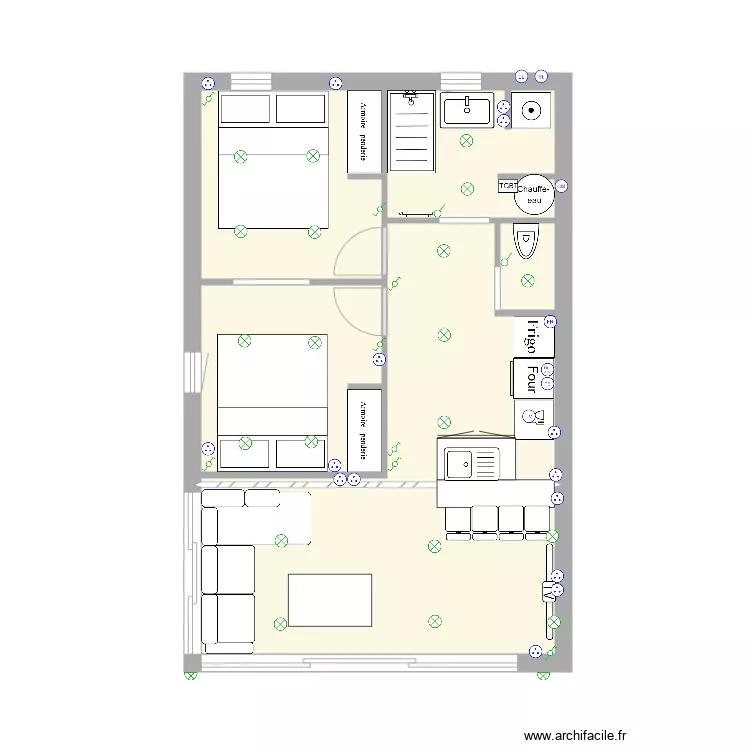 villa cap elec. Plan de villa cap elec. Plan de