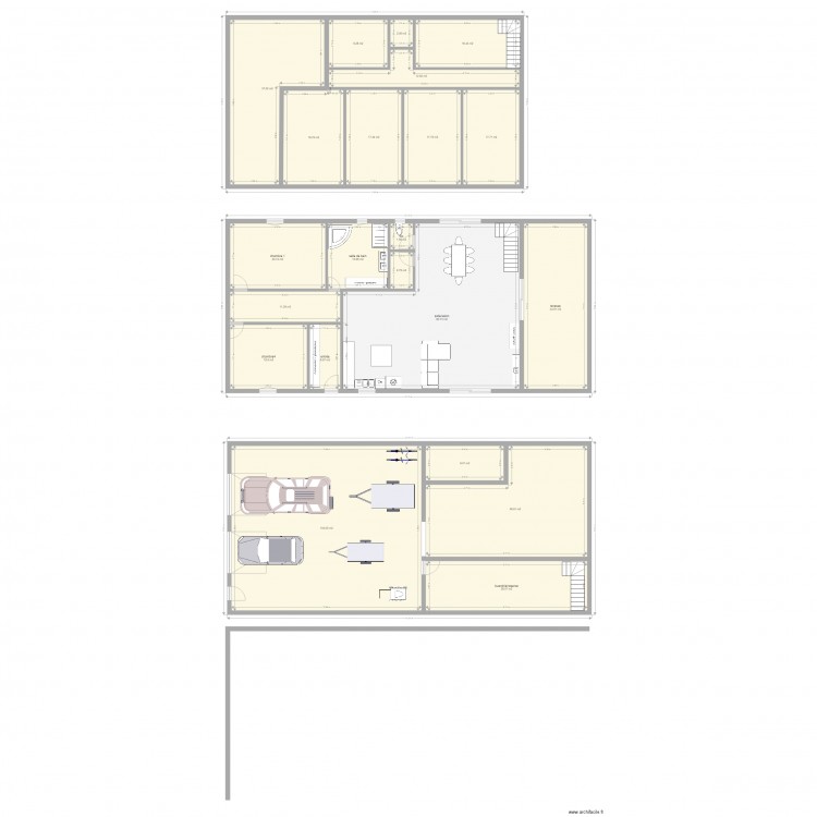 projet construction. Plan de 0 pièce et 0 m2