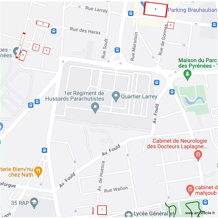 Pyr&eacute;n&eacute;es Plan d'ensemble Tarbes. Plan de 