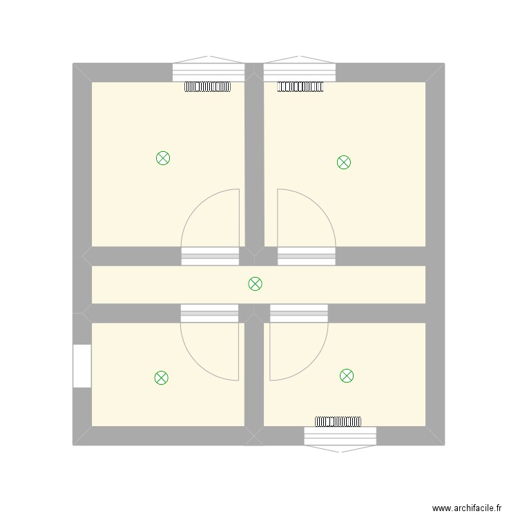 Hersin chambres. Plan de 3 pièces et 19 m2