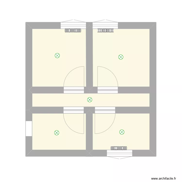 Hersin chambres. Plan de 