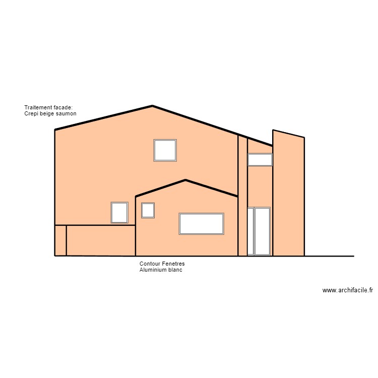 Plan de Façade 1 Etat Initial. Plan de 0 pièce et 0 m2
