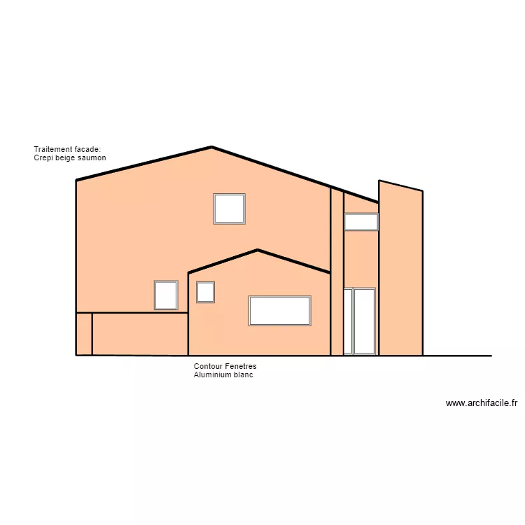 Plan de Fa&ccedil;ade 1 Etat Initial. Plan de 