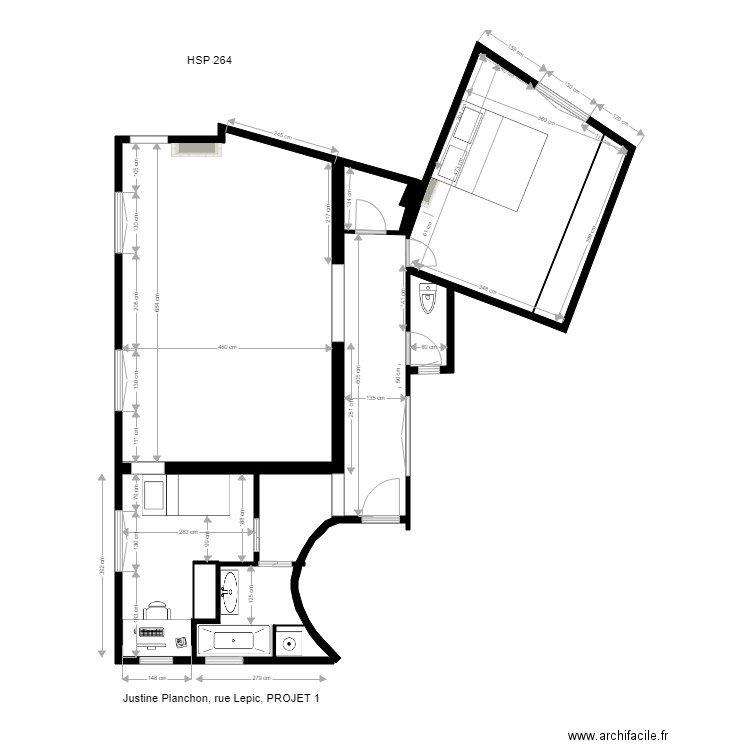 projet 3 octobre justine. Plan de 0 pièce et 0 m2