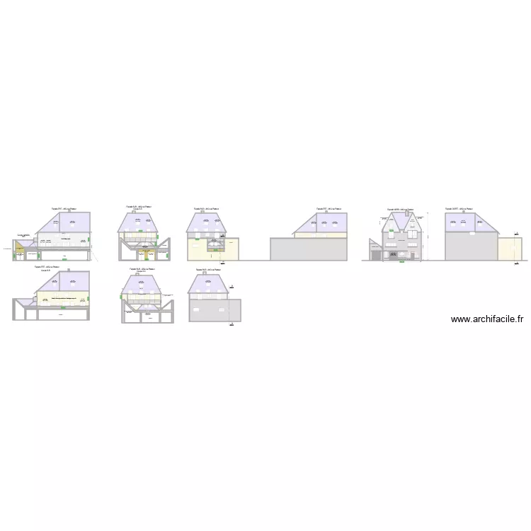 Facade Nord Pasteur. Plan de 