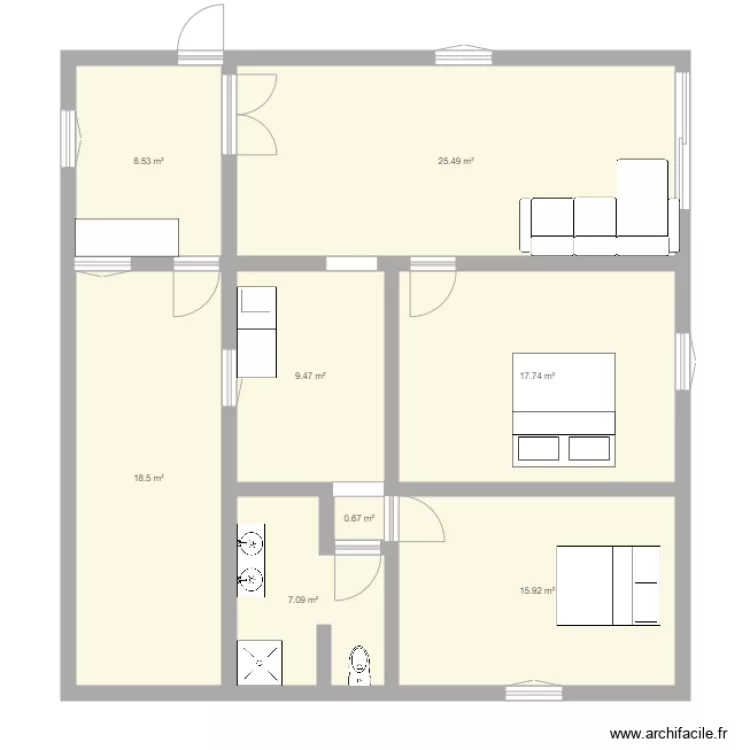 exemple maison. Plan de 