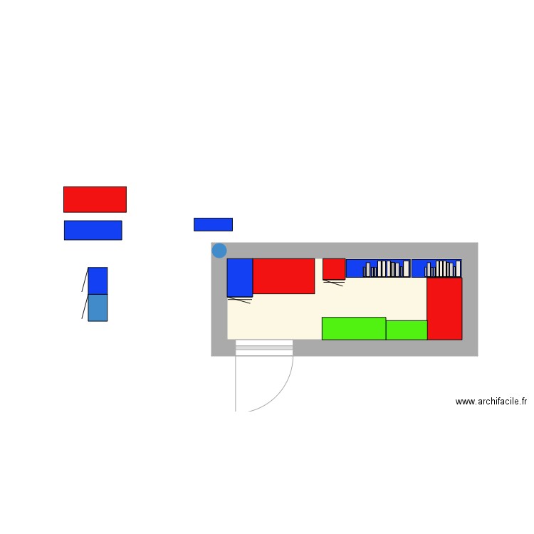 la CAVE V5 avec 22 échelles meuble cuisine en 60 de prof + Mini biblio 60x20. Plan de 0 pièce et 0 m2