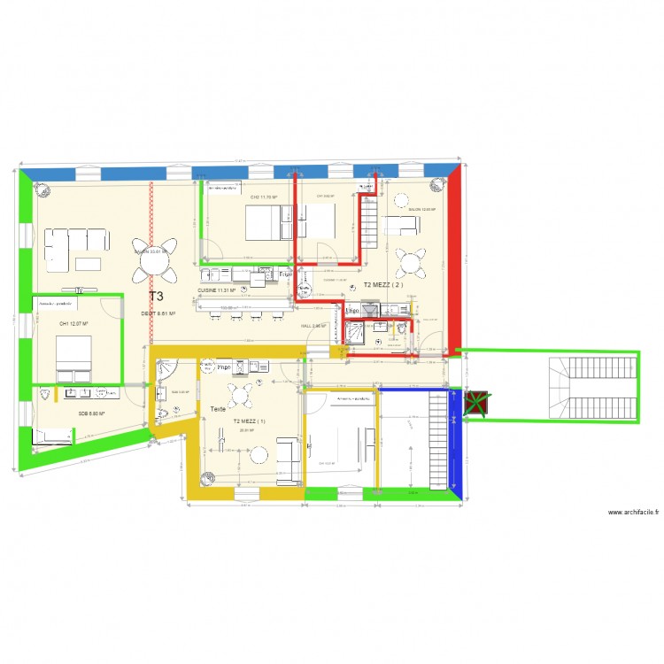 R2 PIRAME LOT T1M  T2M T3 MASSE. Plan de 0 pièce et 0 m2