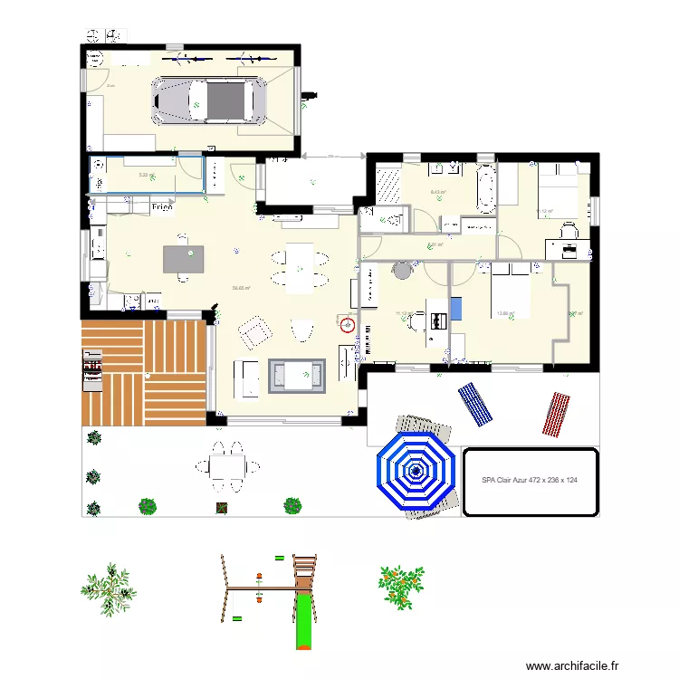 maison La ciotat 11 spa clair azur. Plan de 