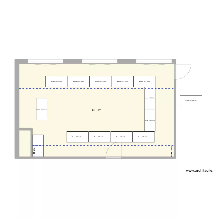 20230316 - Niort Tech avec mobilier en U. Plan de 20230316 - Niort Tech avec mobilier en U. Plan de