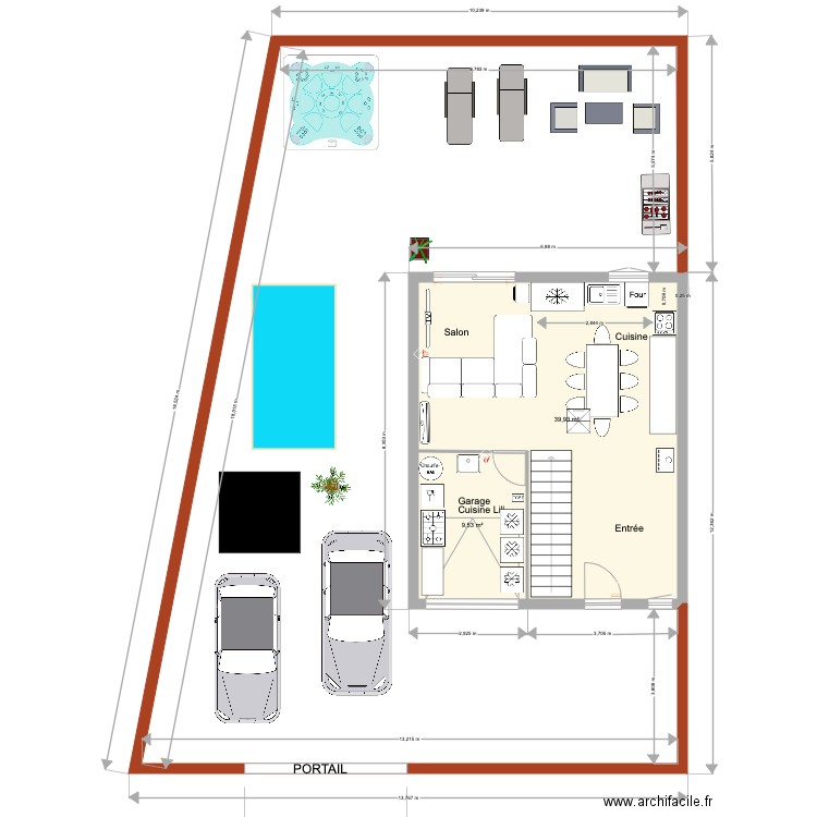 MAISON PIGNAN 2. Plan de 4 pièces et 103 m2