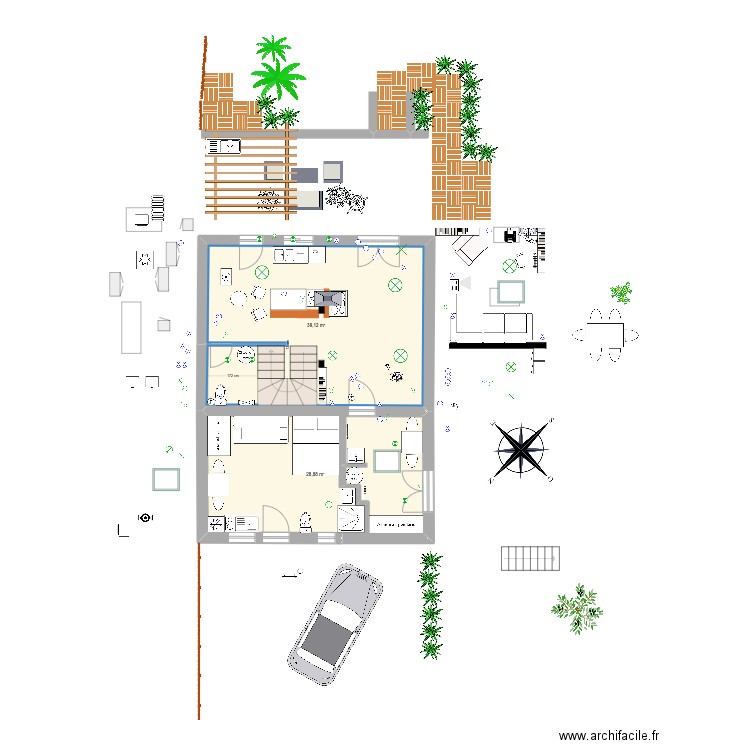 Rte de Taillefer 4. Plan de 6 pièces et 109 m2