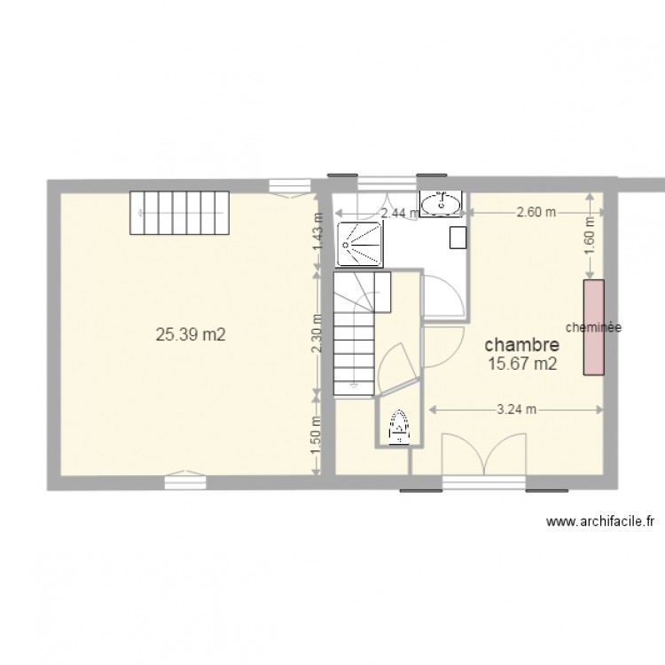 etage. Plan de 0 pièce et 0 m2