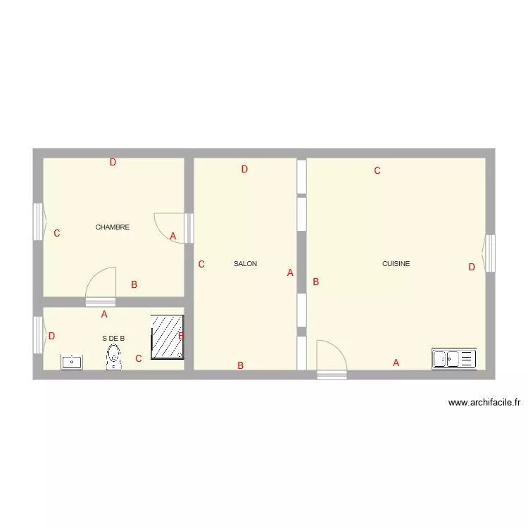 orizon premier droite. Plan de 